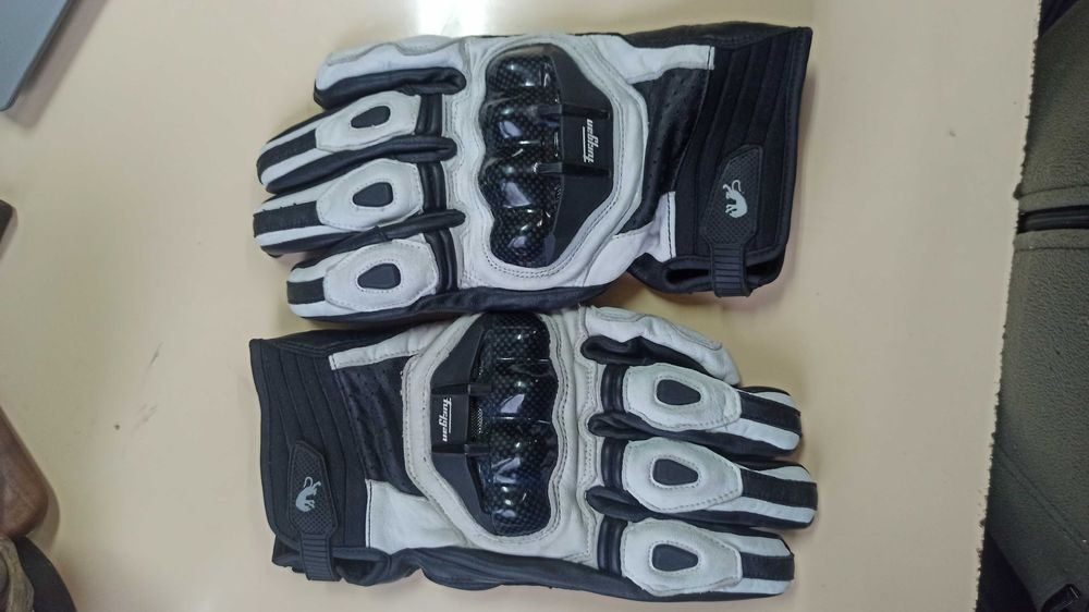 Мотоперчатки Furygan AFS-6 шкіряні чорно-білі, розмір XL