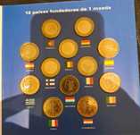 Coleção de 12 Moedas Novas de 1€ dos países fundadores do Euro