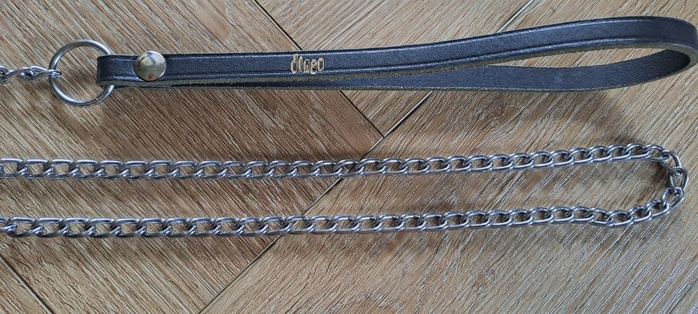 Smycz Dingo skorzana rączka