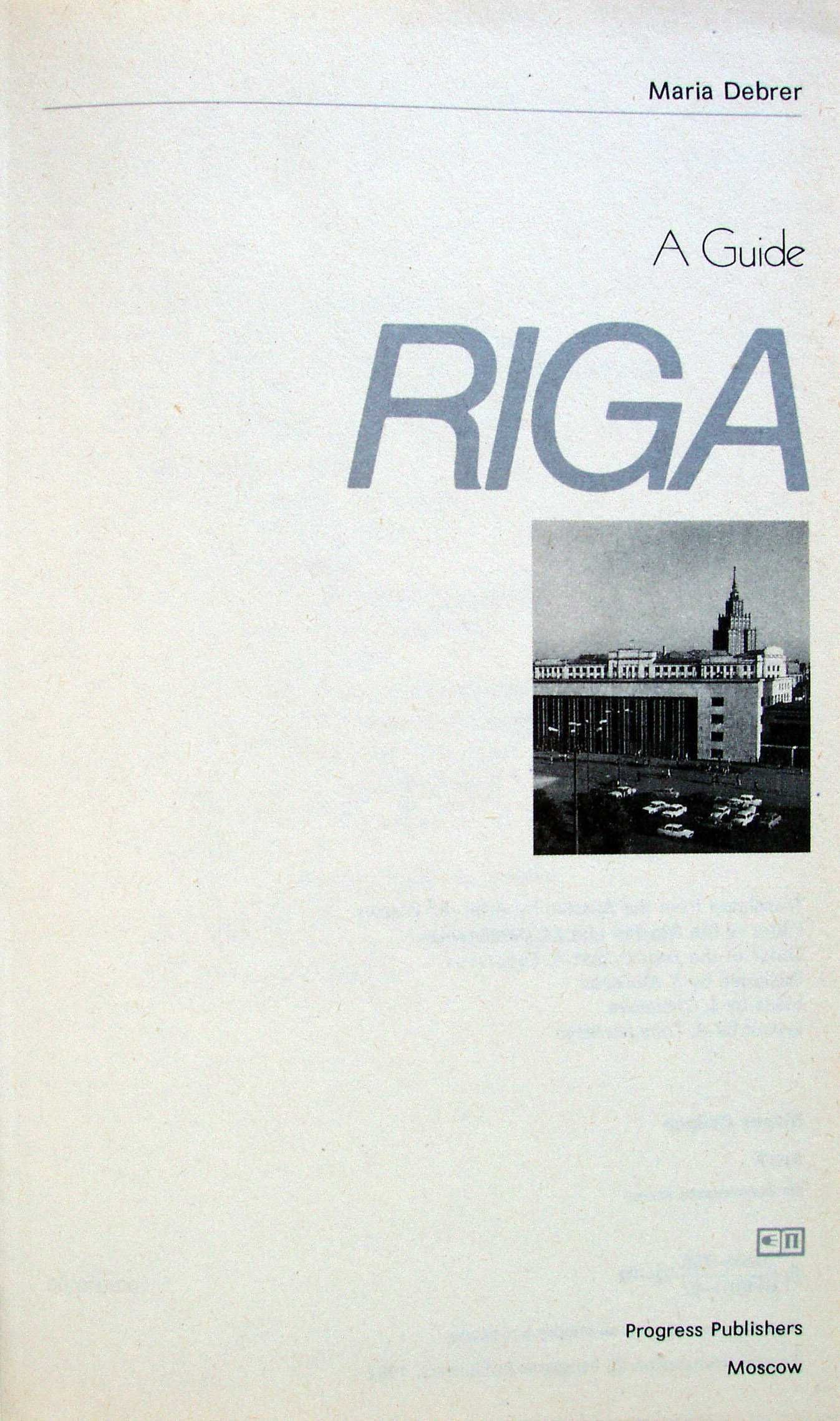 Riga. Przewodnik po Rydze w j. angielskim. Plan miasta