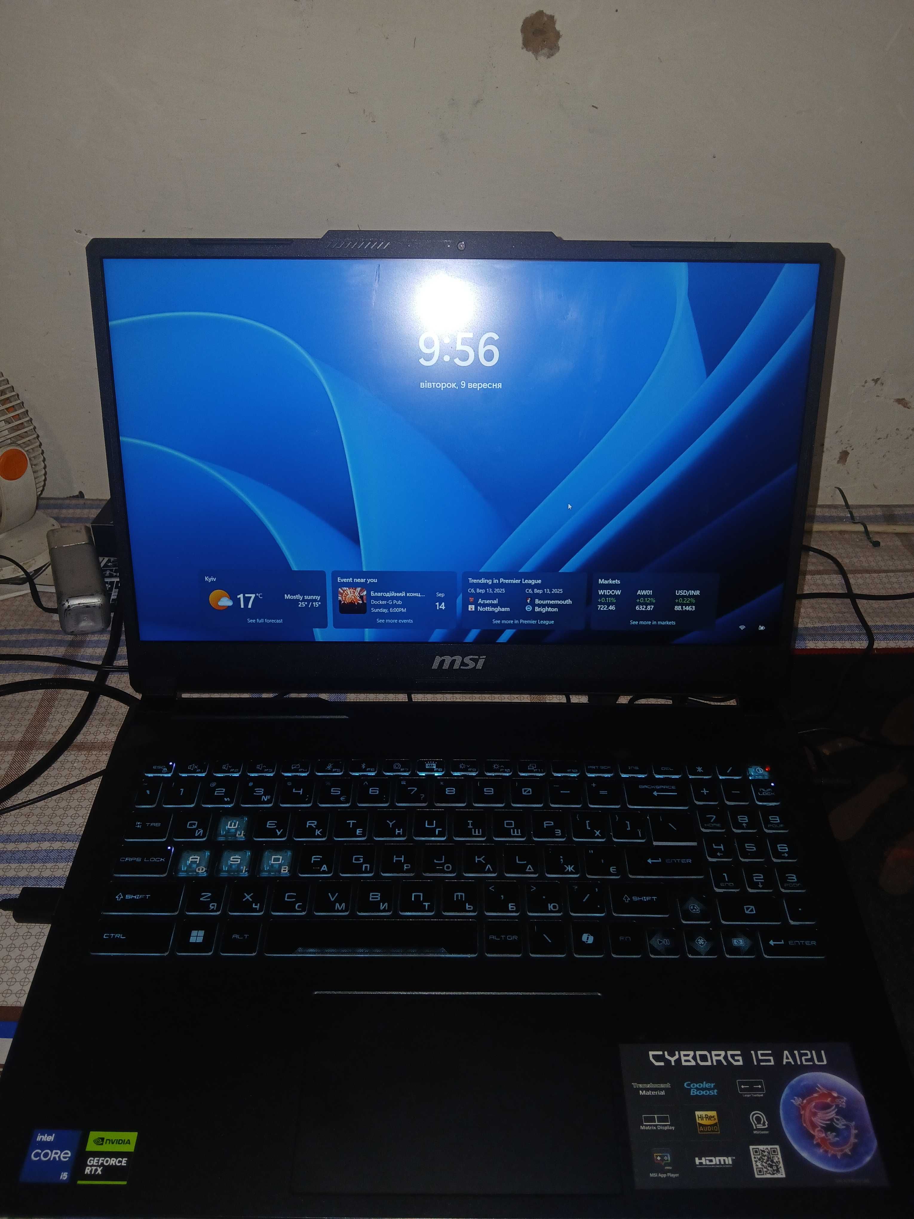 Ноутбук MSI Cyborg 15 A12U RTX3050