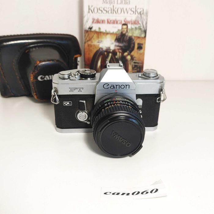 Lustrzanka analogowa CANON FT QL z OSAWA MC 28mm 1:2,8 pomiar światła