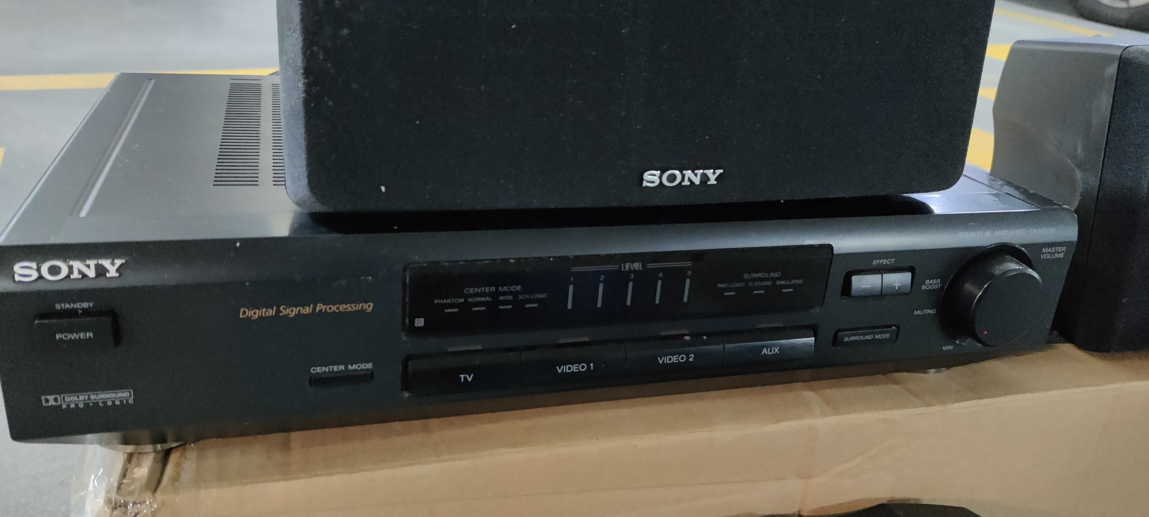 Aparelhagem de som Sony com 5 colunas e subwoofer SA W10