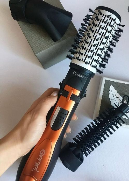 Фен щітка стайлер для волосся 3в1 Gemei GM-4828 поворотна