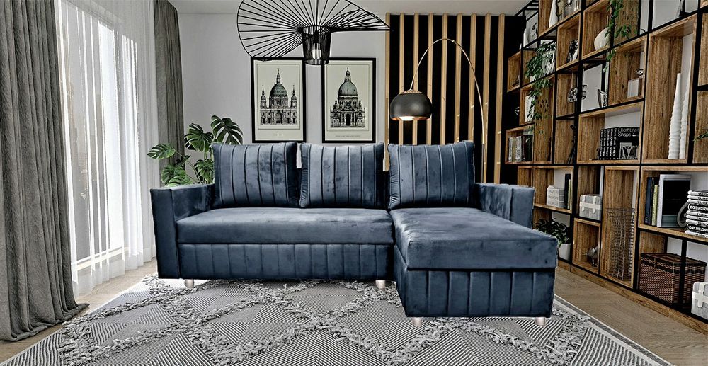 Narożnik DENVER pojemniki Automat wspomagający Rozkładanie Sprężyny