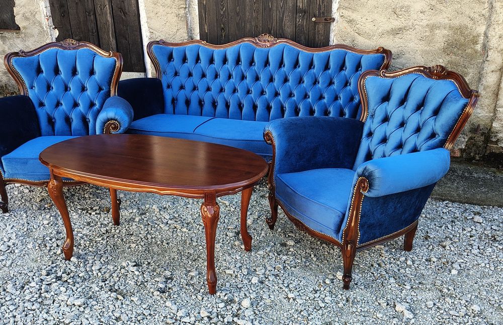 Wypoczynek Ludwikowski sofa 3 plus 2 fotele po renowacji