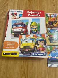 Puzzle dla maluchów pojazdy i zawody