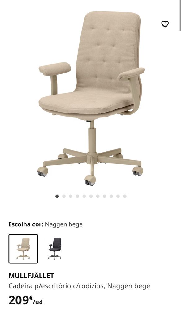 Cadeira Escritório IKEA MULLFJÄLLET