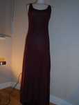 Vestido vintage comprido em malhinha fina