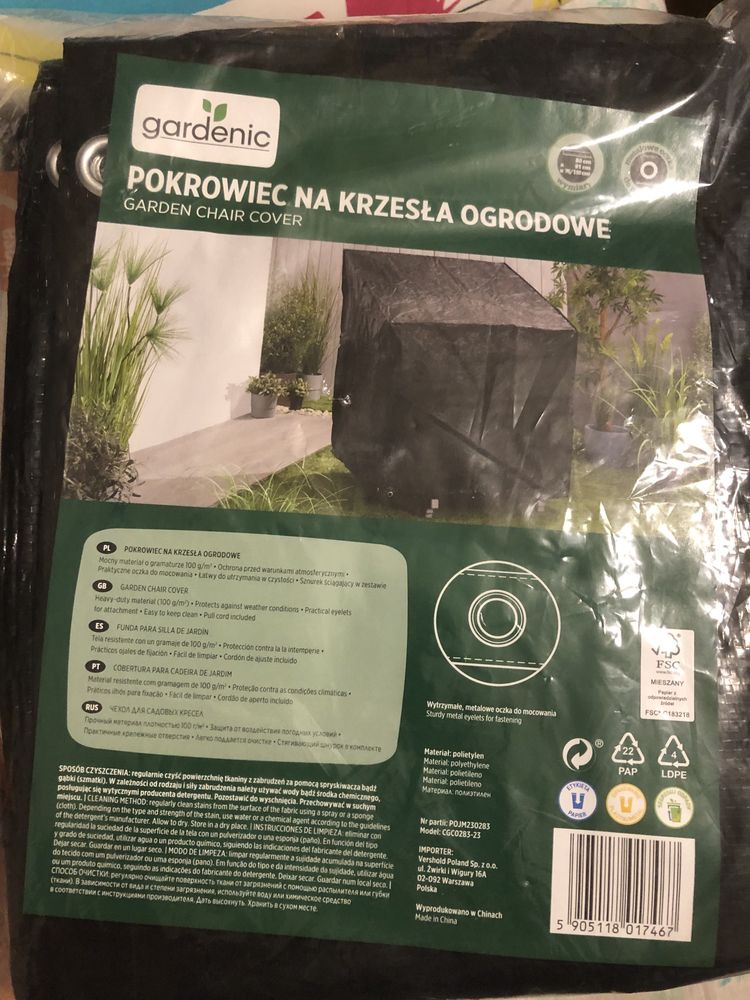 Pokrowiec na krzesła ogrodowe duży