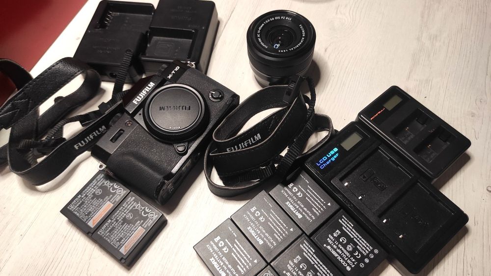 Bateria para Fujifilm w126 w126s, carregador, Fujinon lente 15-45mm
