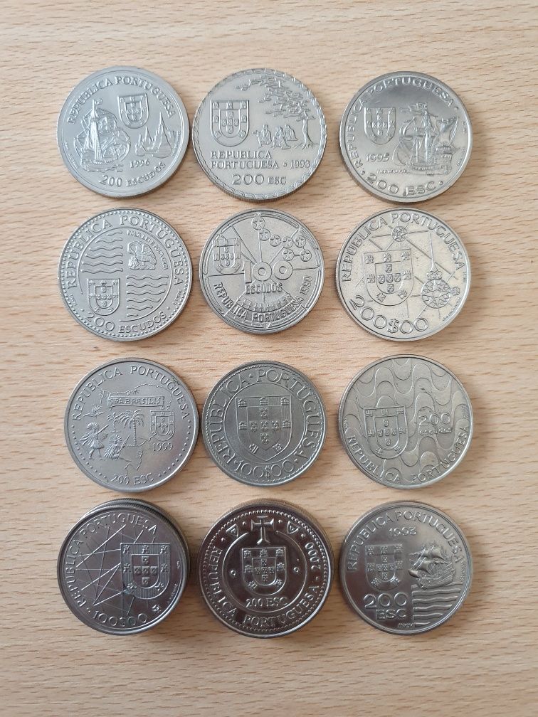 Coleção especial de moedas em escudos