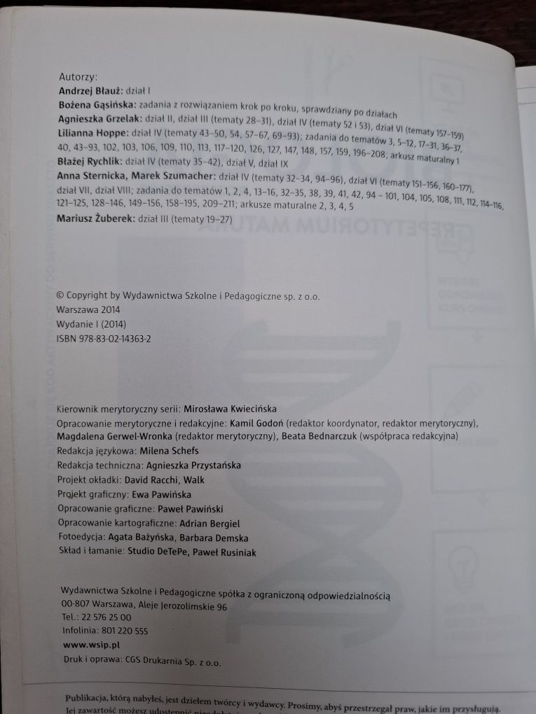 Biologia rozszerzenie repetytorium maturalne