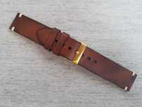 Skórzany pasek zegarka 22 mm kasztan L
