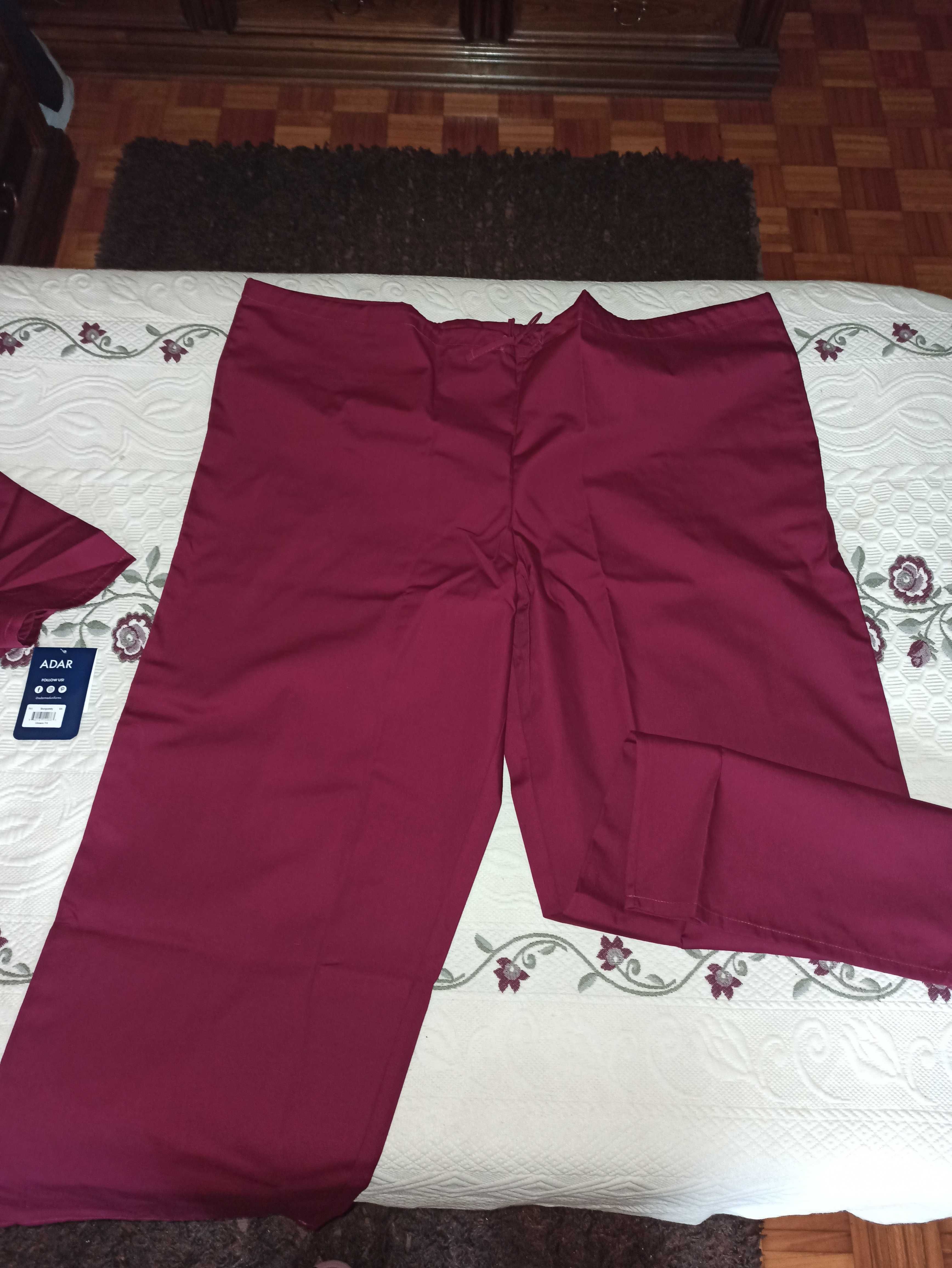 Pijama Cirúrgico Bordô 4XL NOVO