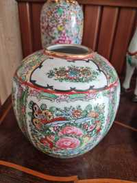jarra antiga de porcelana chinesa mandarim
