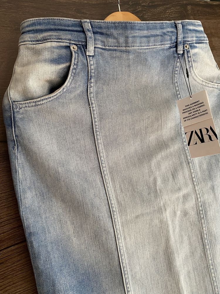 Spódnica ołówkowa obcisła długa Maxi jeansowa dżinsowa denim