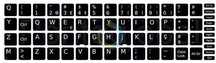 Teclado Autocolantes 13x13 preto layout Português