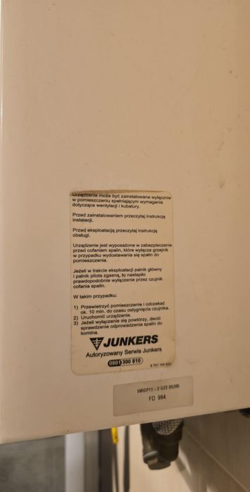 Junkers gazowy podgrzewacz wody