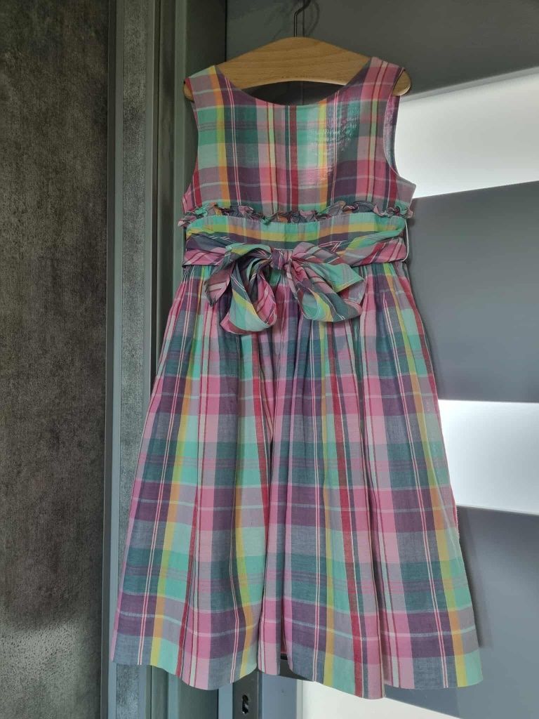 Sukienka w kratę Ralph Lauren 110 / 116 5