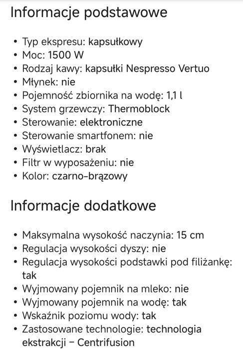 Express kapsułkowy Nespresso De Longhi + Gratisy
