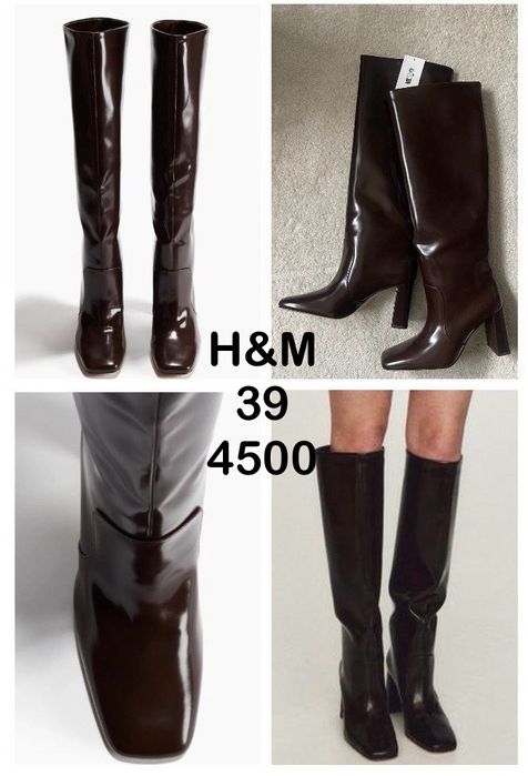 Люксовые сапоги трубы до колен Knee-High Boots H&M.
