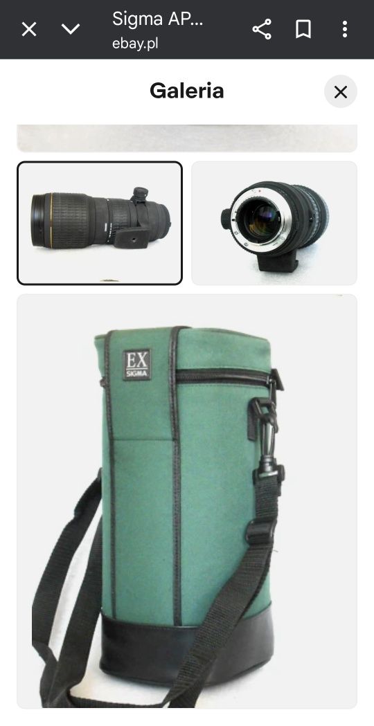 Obiektyw Sigma APO EX D 100-300  F4 na  Sony A