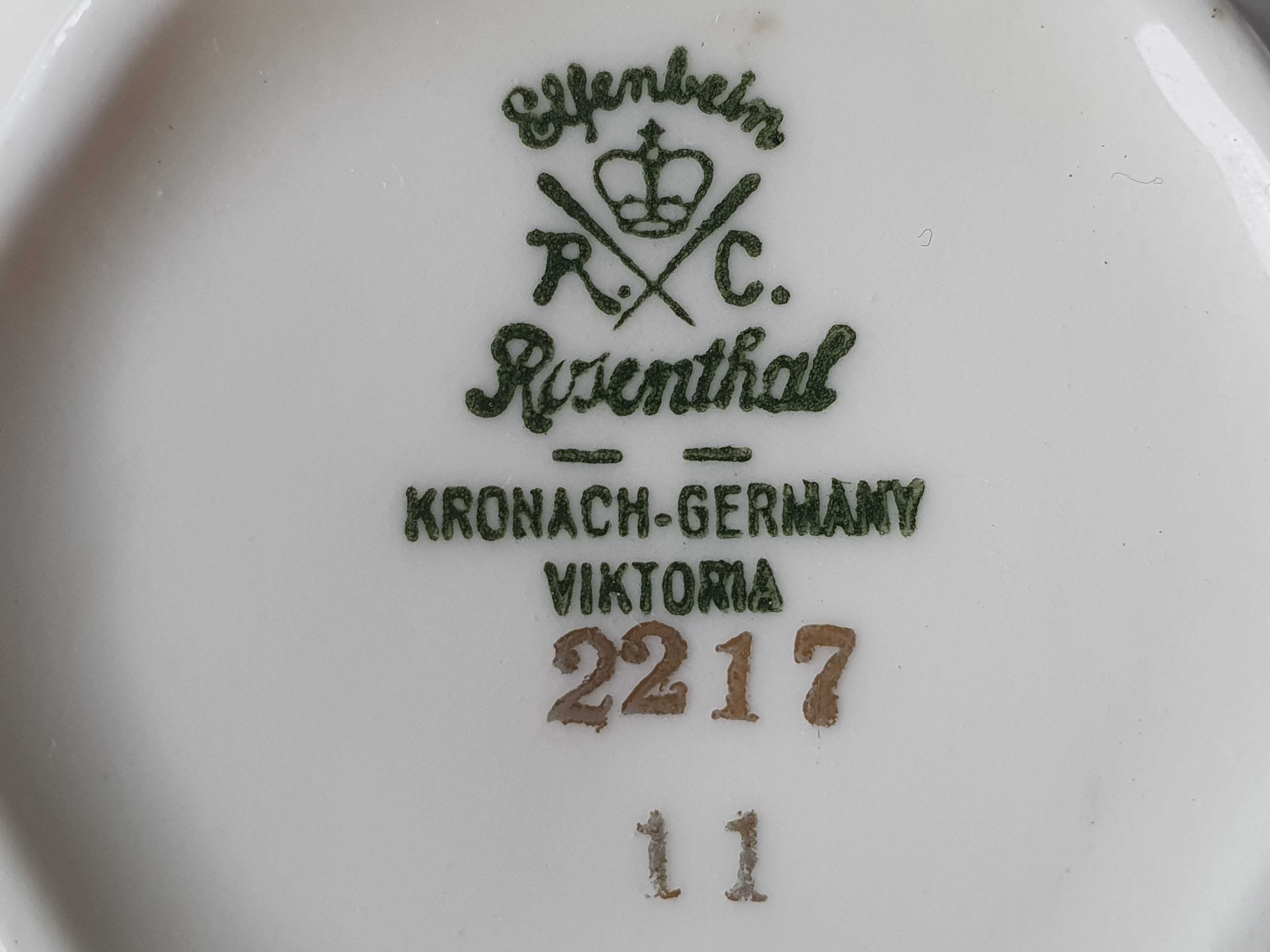 Zestaw Duo Rosenthal  Fason Victoria Filiżanka, Spodek, od 1938 r.