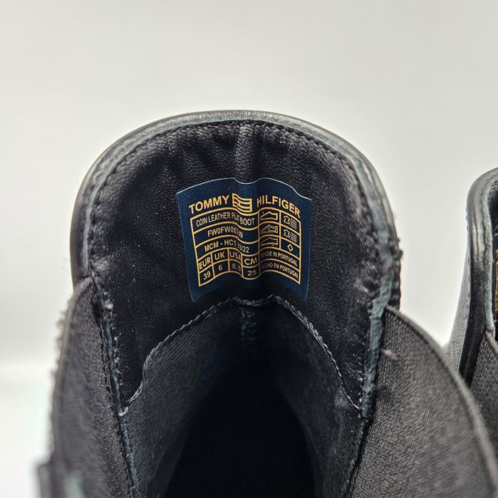 Botki Damskie Tommy Hilfiger Th Leather Flat Boot Rozmiar 39