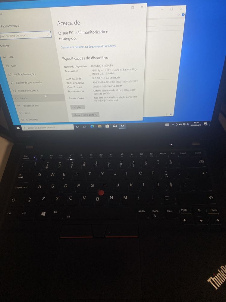Portátil Lenovo T495s