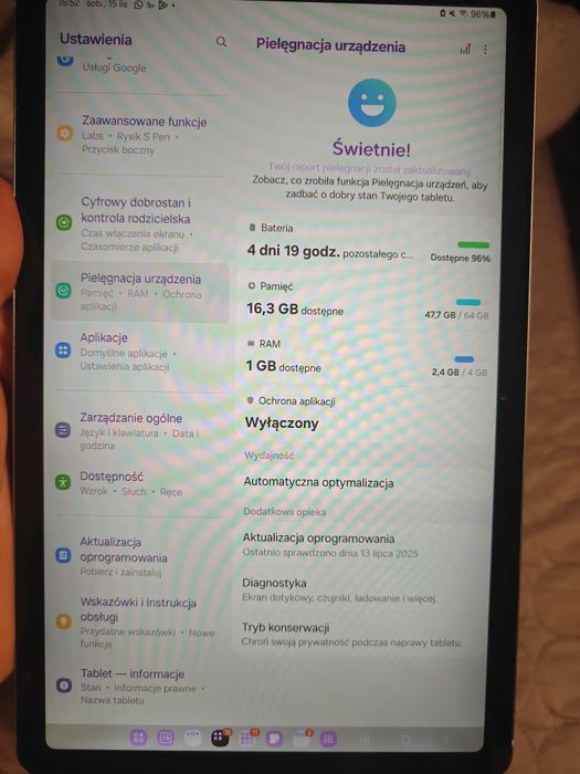 Tablet Samsung Galaxy s6 lite