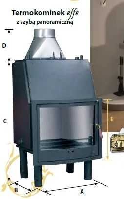 Kominek z płaszczem wodnym 24 kW CTM Effe 24 wkład kominkowy piec