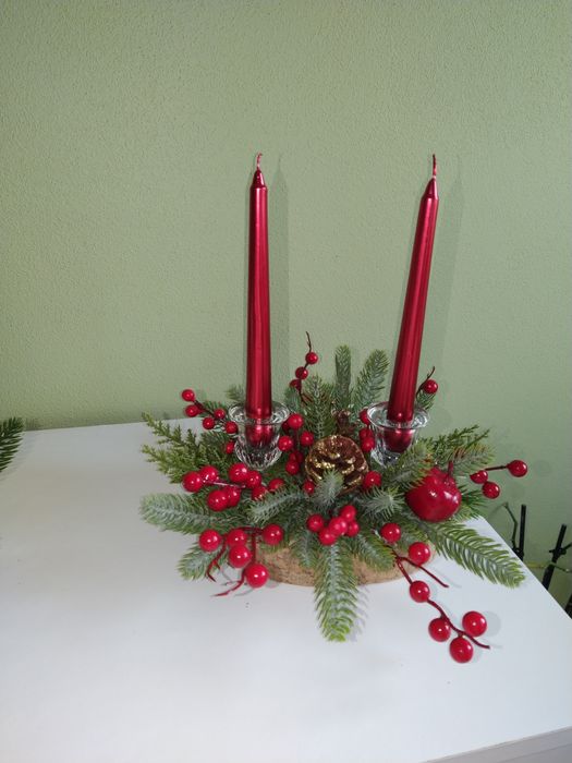 Centro de natal vermelho