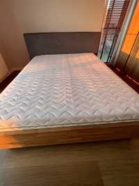 Łóżko dębowe tapic. z pojem. Con.SOFT (firmy Berke) 160x200cm +materac