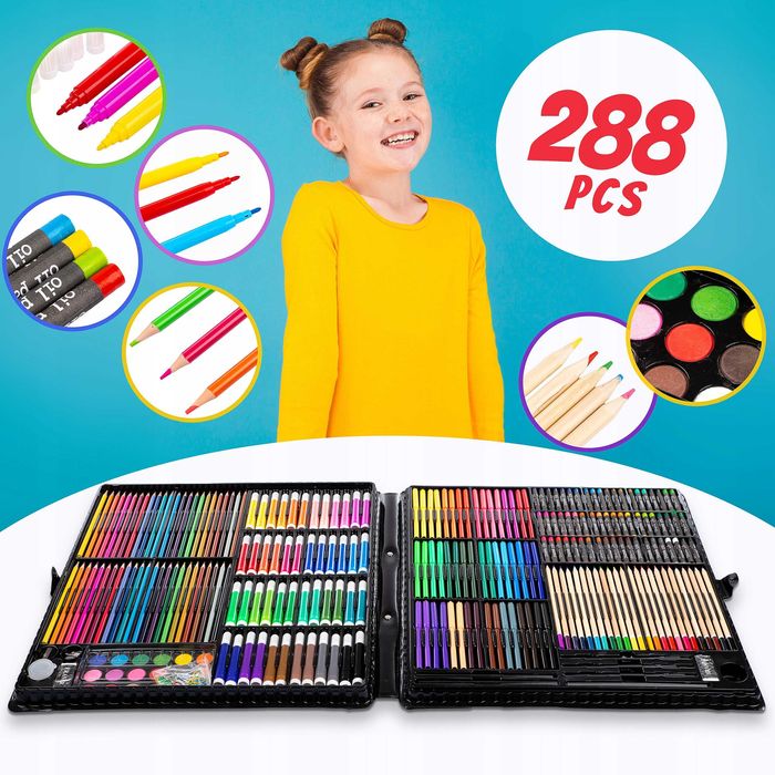 Для рисования набор из168,288 предметов, кейс, набір для  малювання