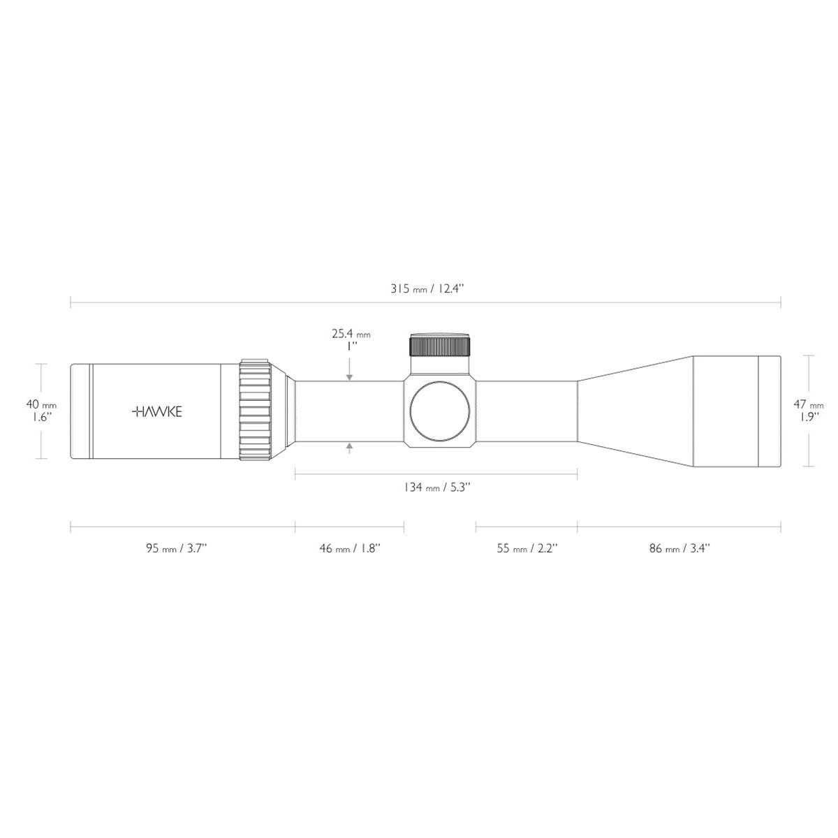 Оптичний приціл Хоук Hawke Vantage 3-9x40 тип  сітки -Mil Dot