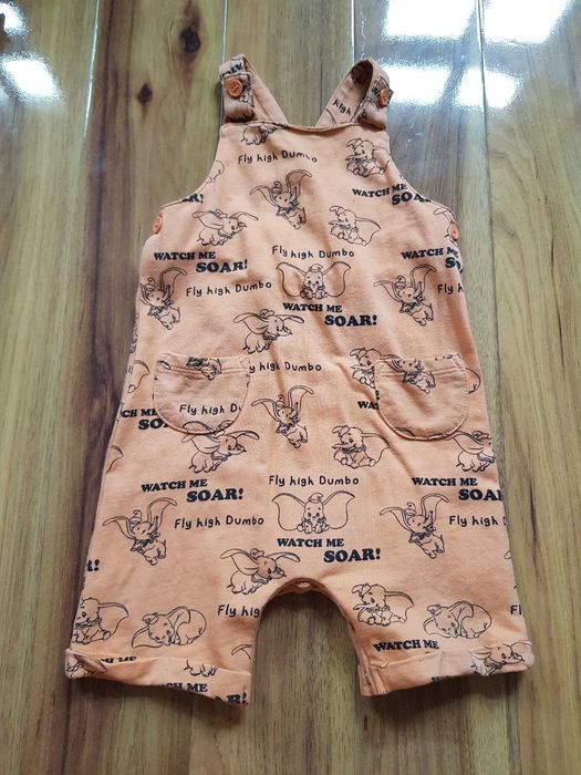 Pomarańczowe ogrodniczki słonik Dumbo DISNEY Baby 12-18  80-86cm