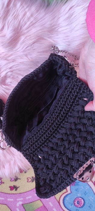 Torebka handmade czarna nowa