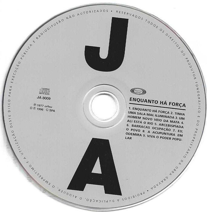 José Afonso	- - - - -		Enquanto Há Força	- - - - -	CD