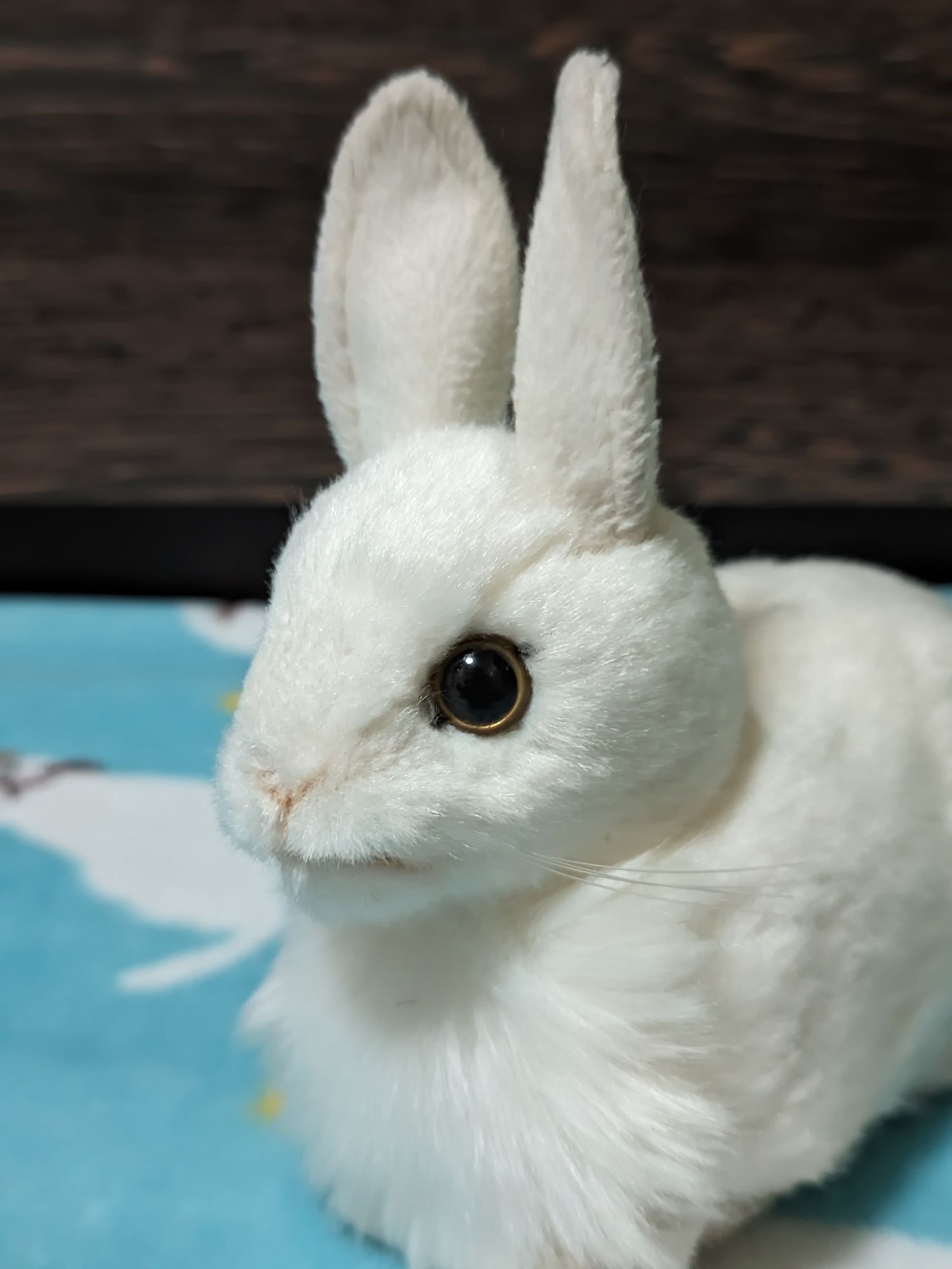 Реалистичная мягкая игрушка белый кролик Hansa, пасхальный кролик