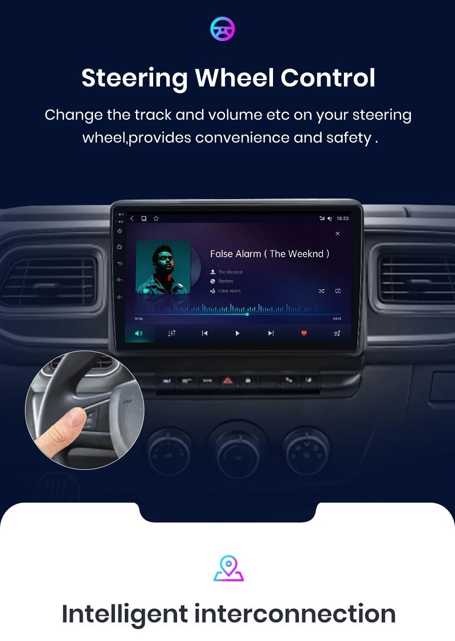 Rádio Android Renault Master Opel Movano Nissan NV400 Carplay 2/32GB