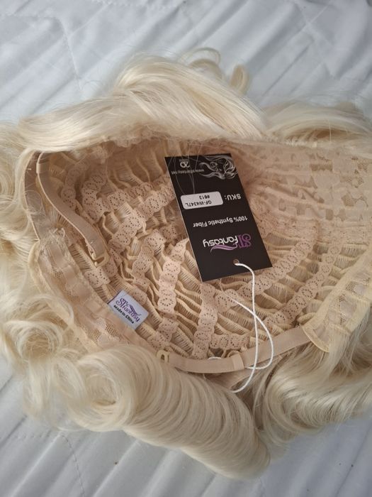 Peruka jasny blond loki Marilyn Monroe cosplay wig premium syntethic h