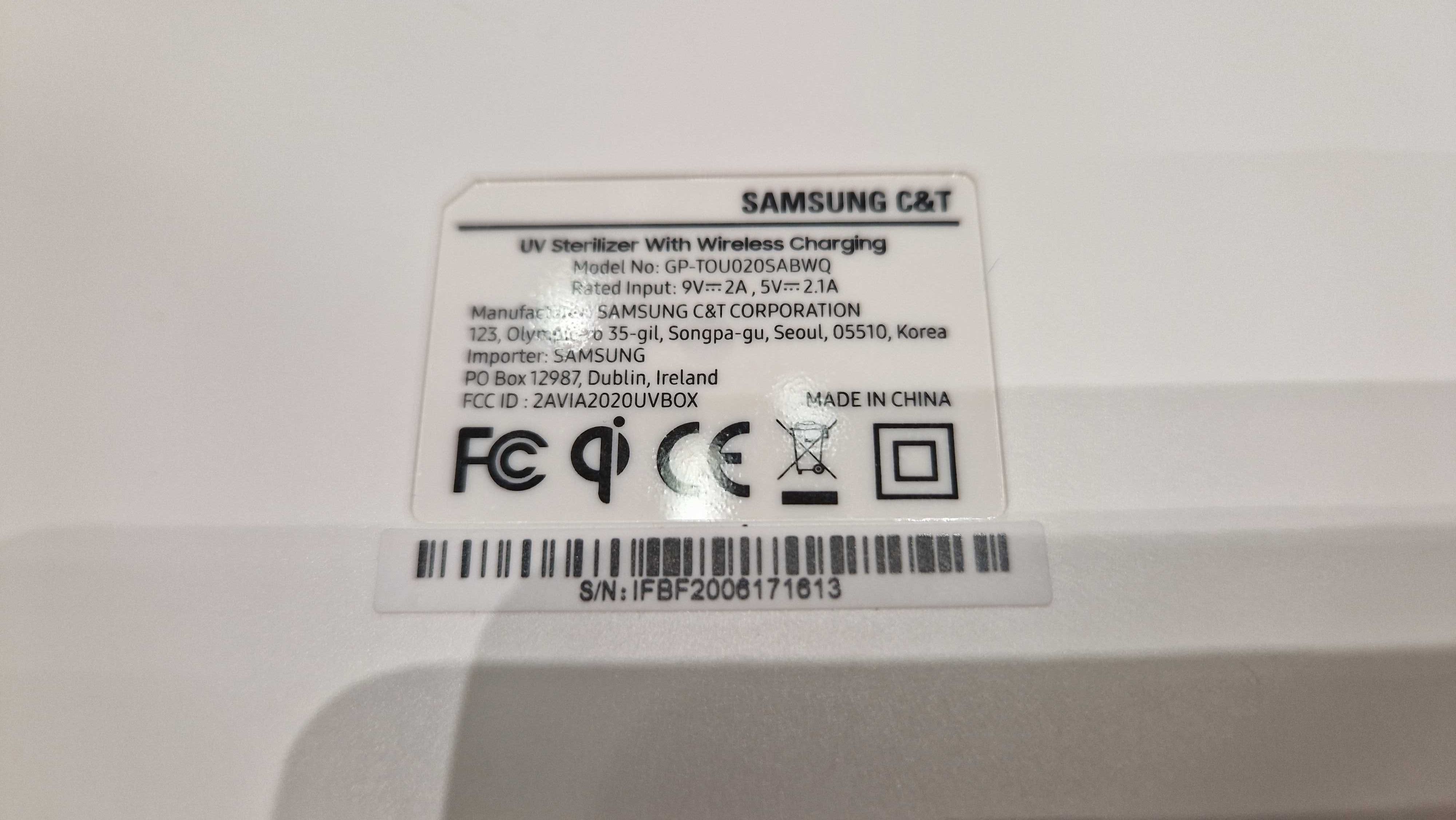 IT FIT  Samsung Sterylizator UV z funkcją ładowania bezprzewodowego