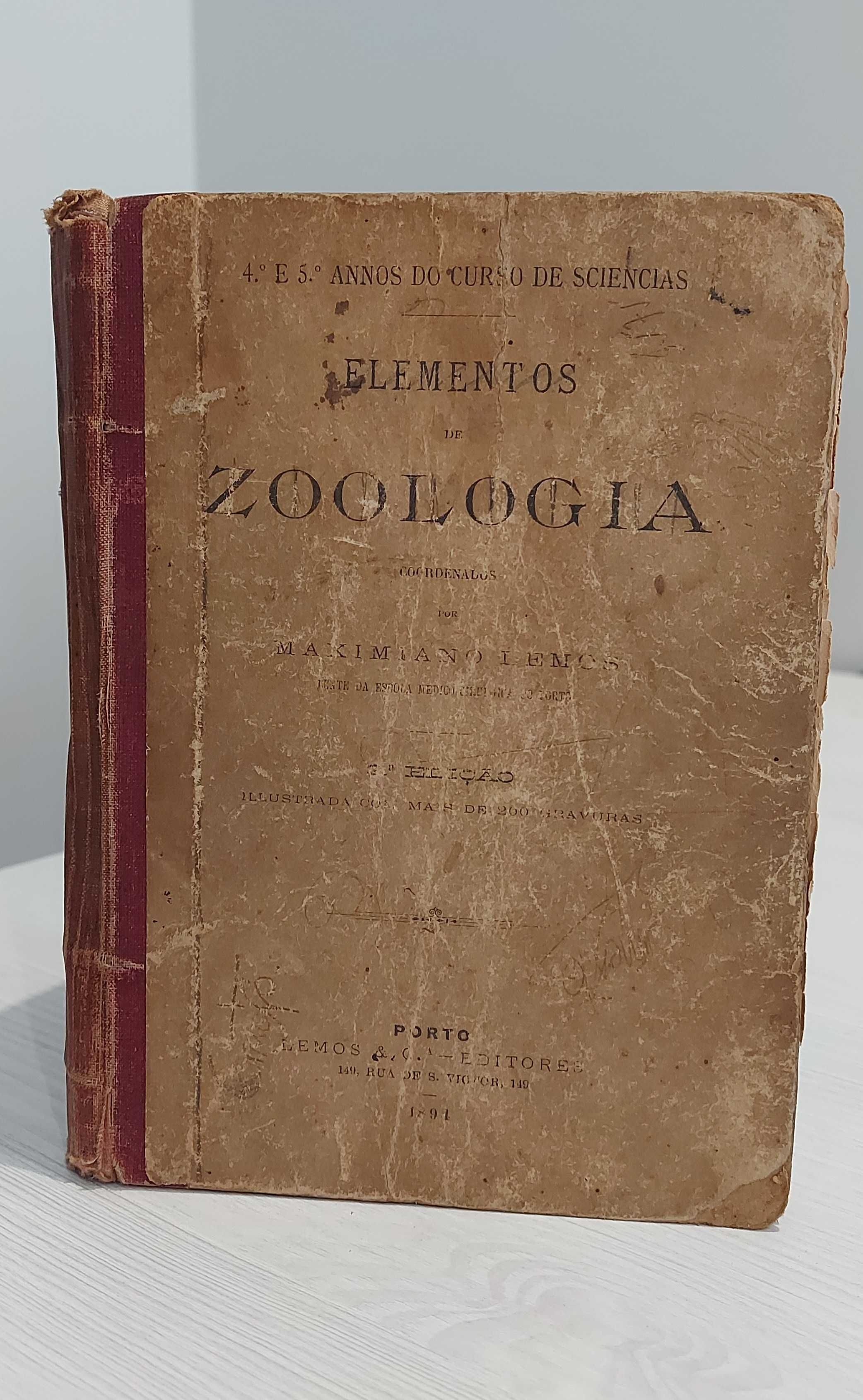 Elementos de zoologia - 1894 - de Maximiano Lemos