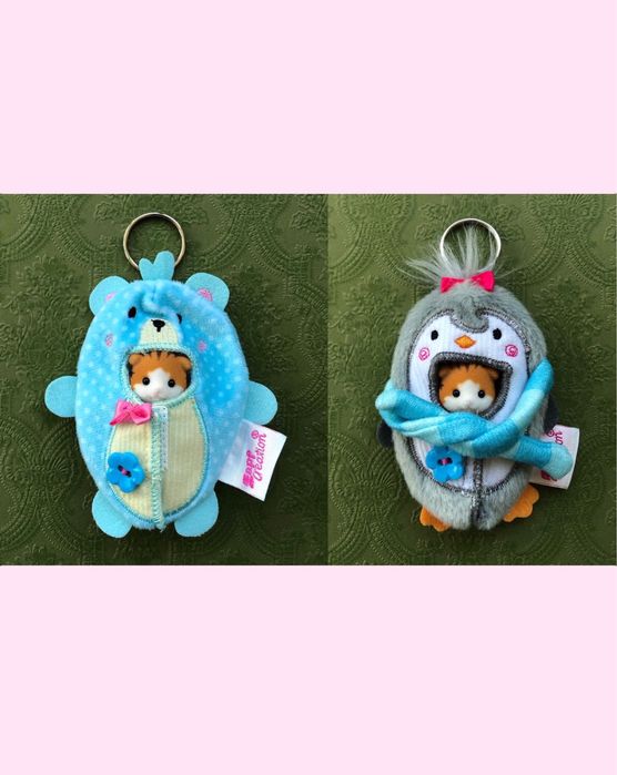 Nowe breloczki do torebki dla Sylvanian Families pingwin miś 2 sztuki