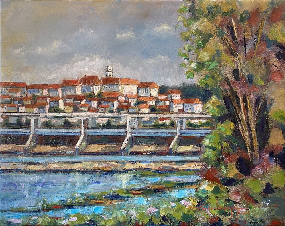 Vista de Coimbra - pintura a óleo sobre tela.