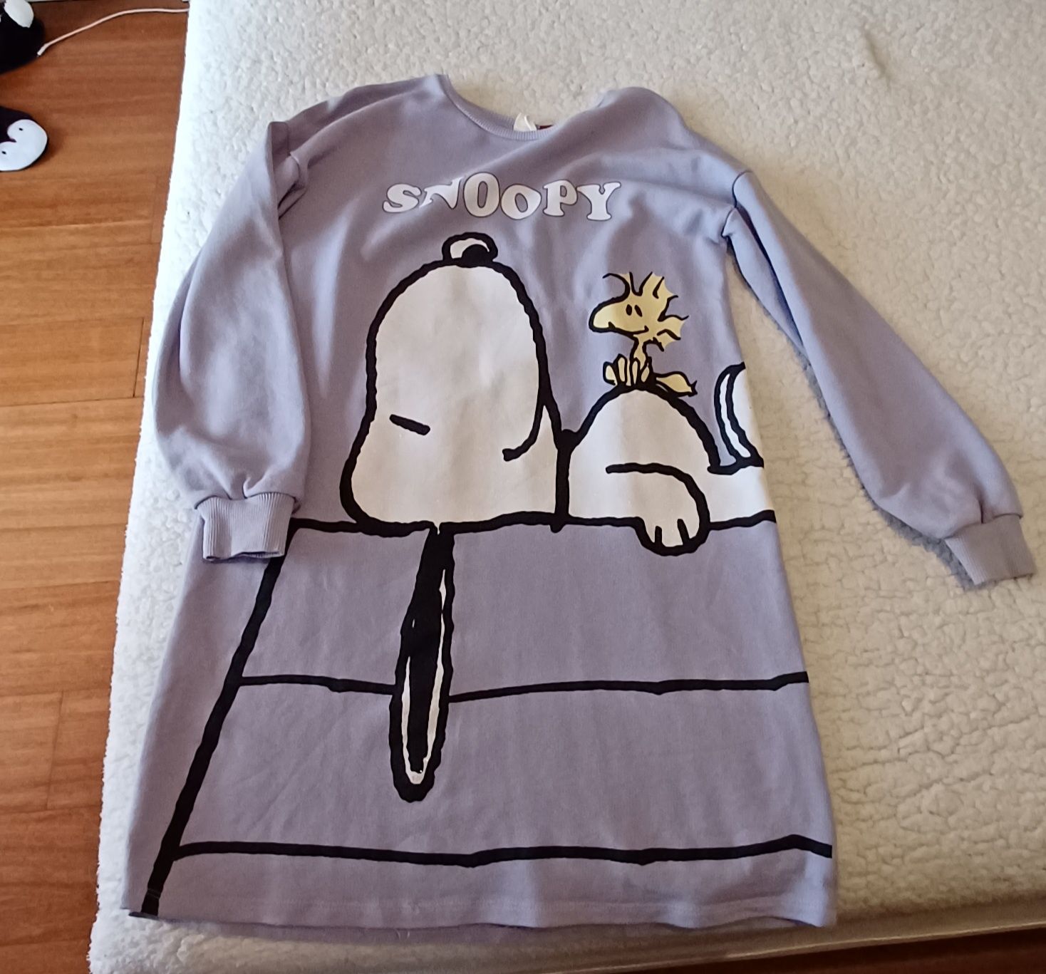 Vestido snoppy lilás