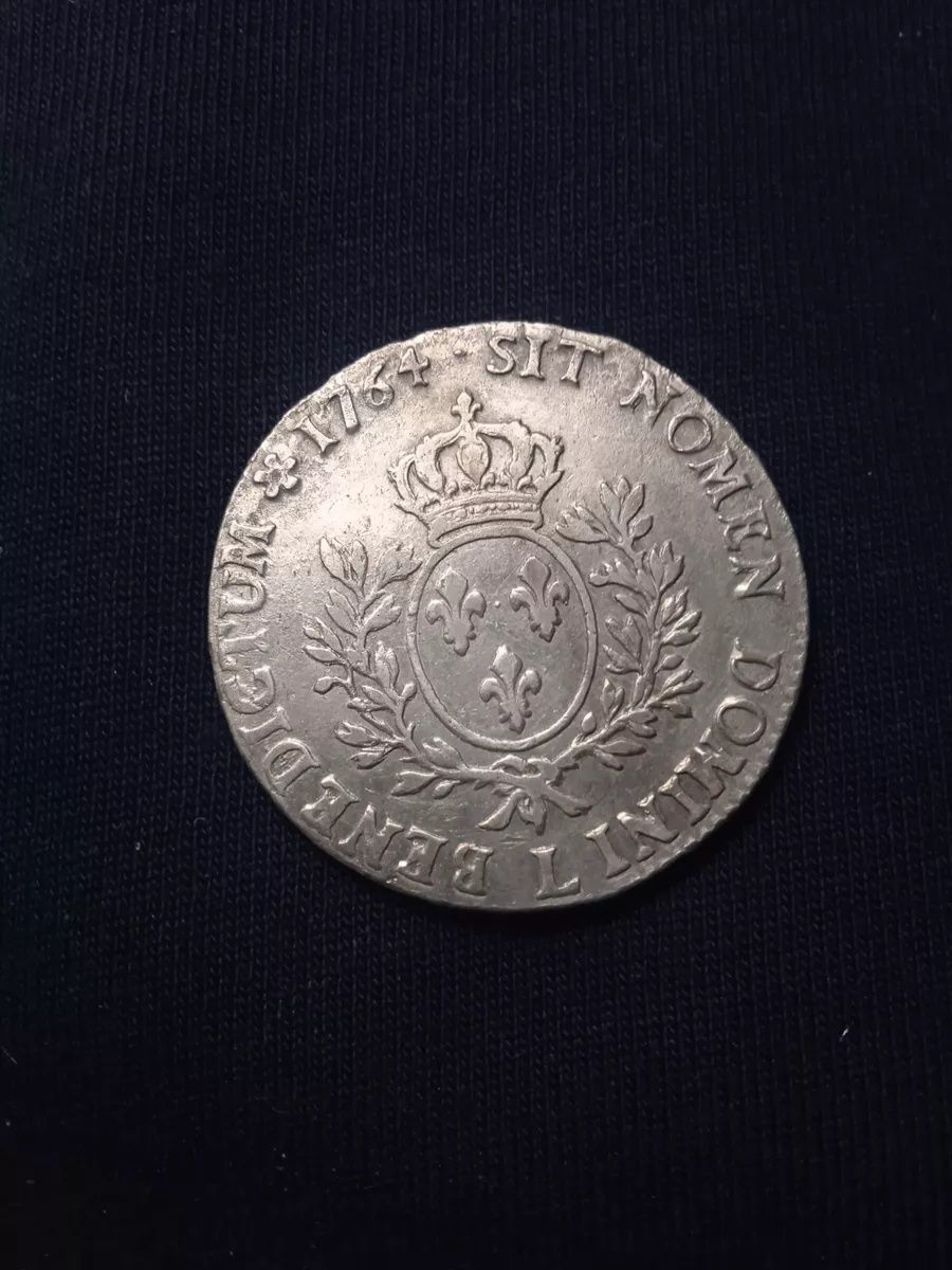 Moeda Rei de França  prata maciça 28 Gr.