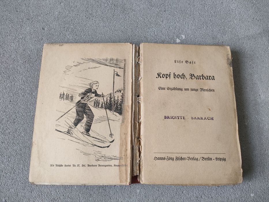 Zabytkowa książka "Kopf hoch, Barbara" – Lise Gast, wydanie przedwojen