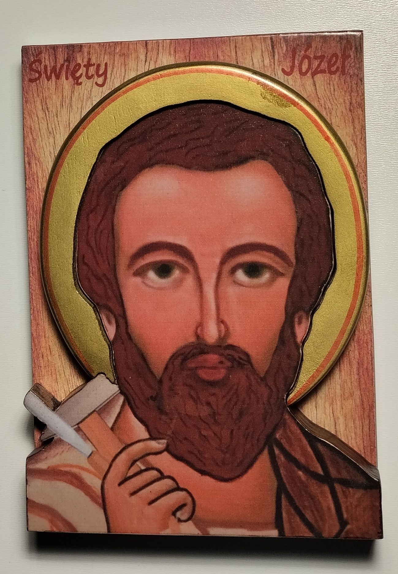 Ikona Święty Józef - ręcznie wycinane wizerunek